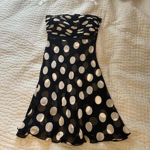 Ann Taylor silk polka dot Sleeveless dress size 2 P